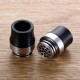 ANTI SPIT BACK STAINLESS STEEL & DELRIN 16 HOLE AIR FLOW WIDE BORE DRIP TIP
